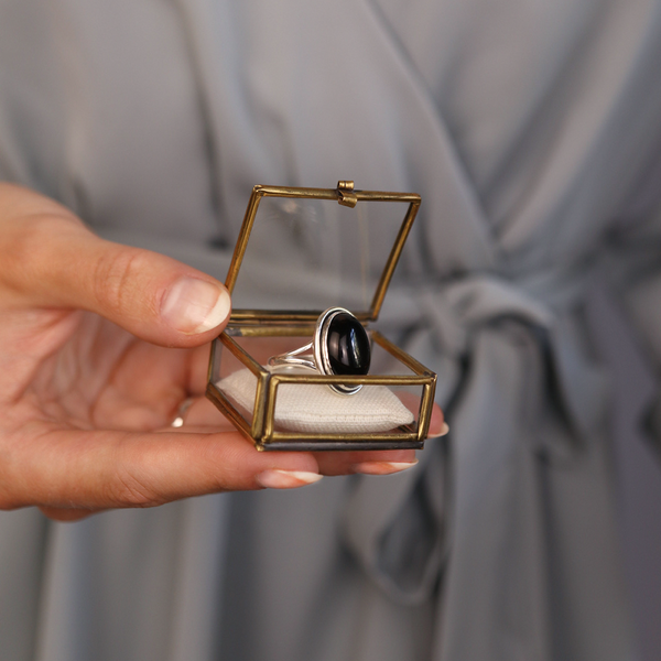 Aylin Onyx Ring Silber - Spirit of Liebs