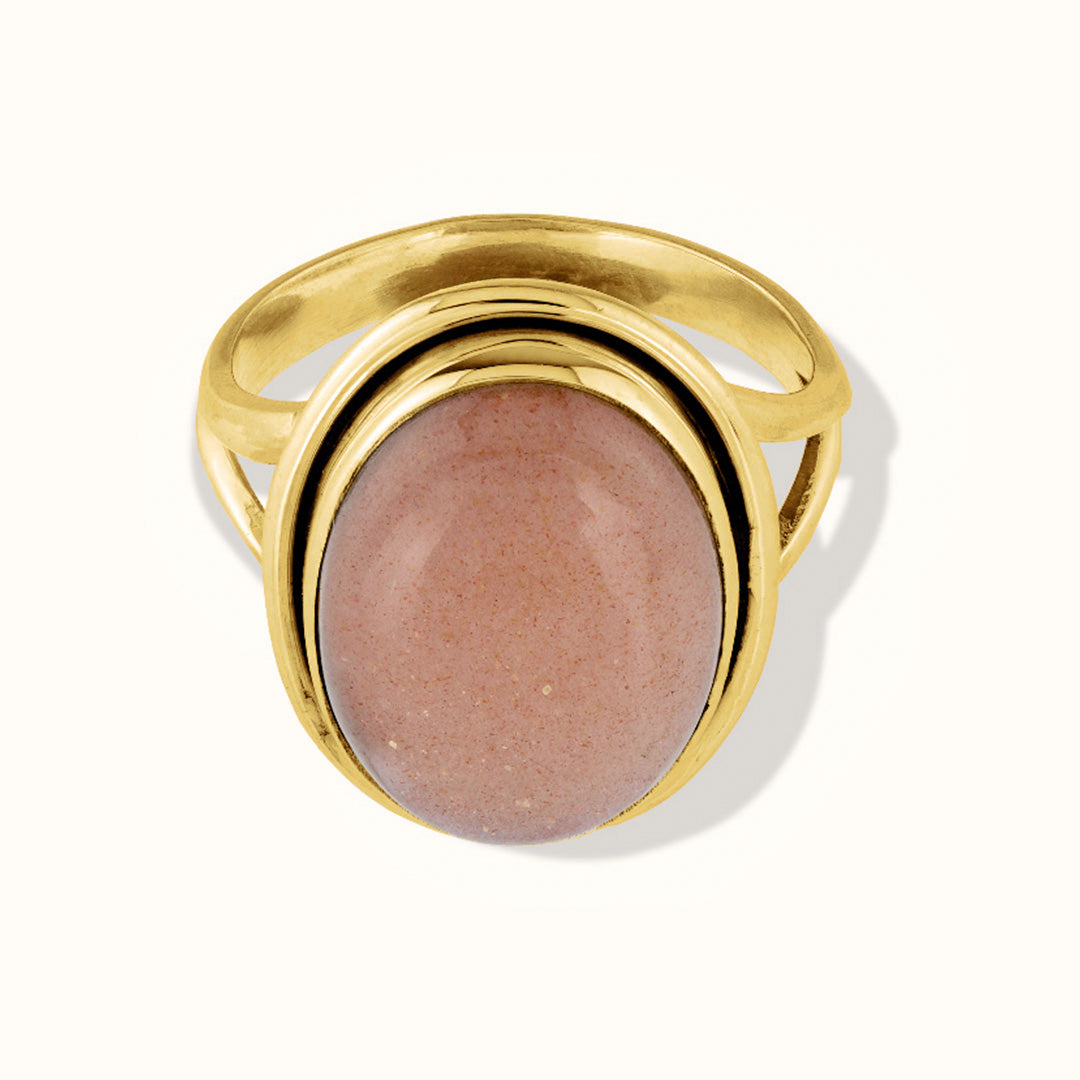 Aylin Peach-Mondstein Ring Golden