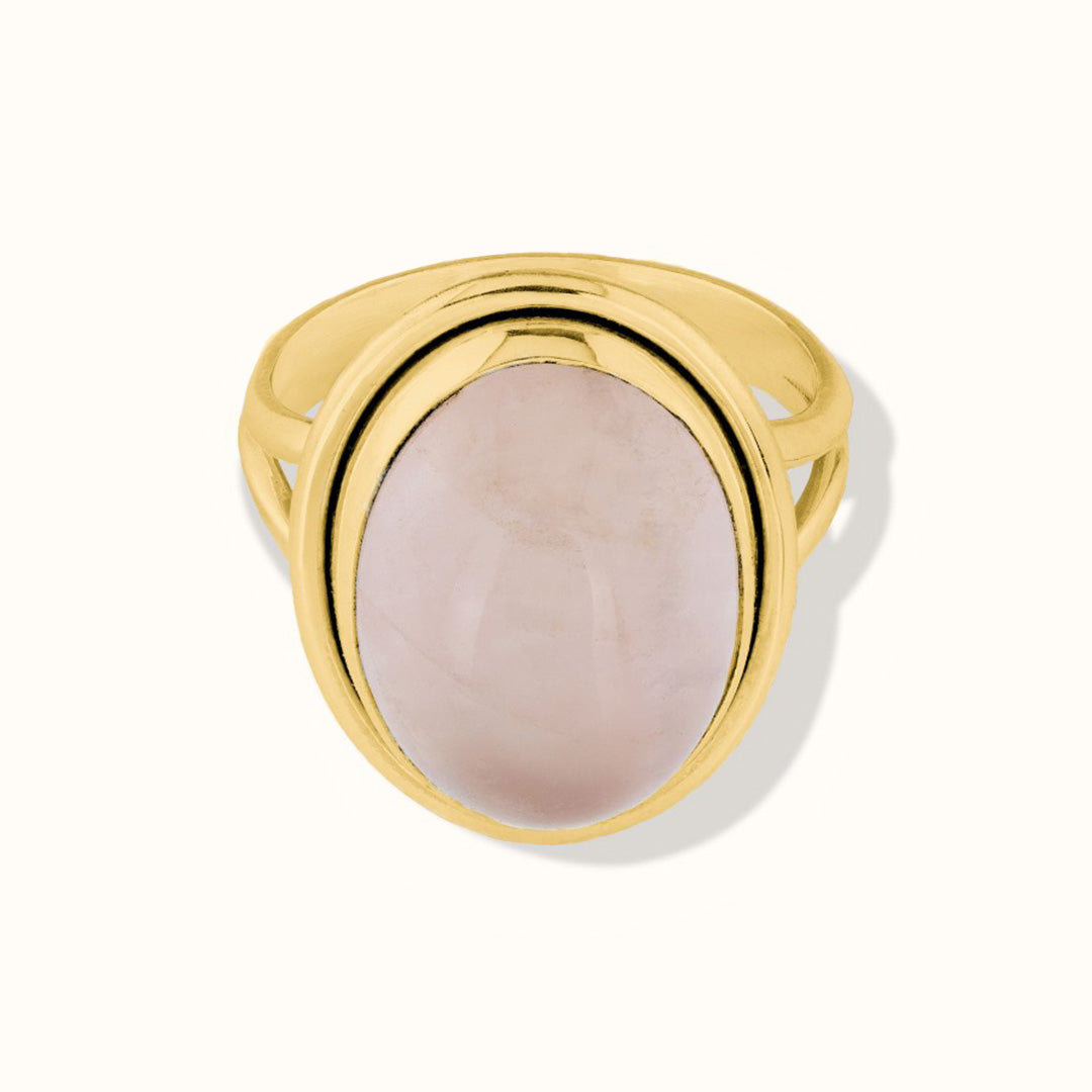 Aylin Rosenquarz Ring Golden