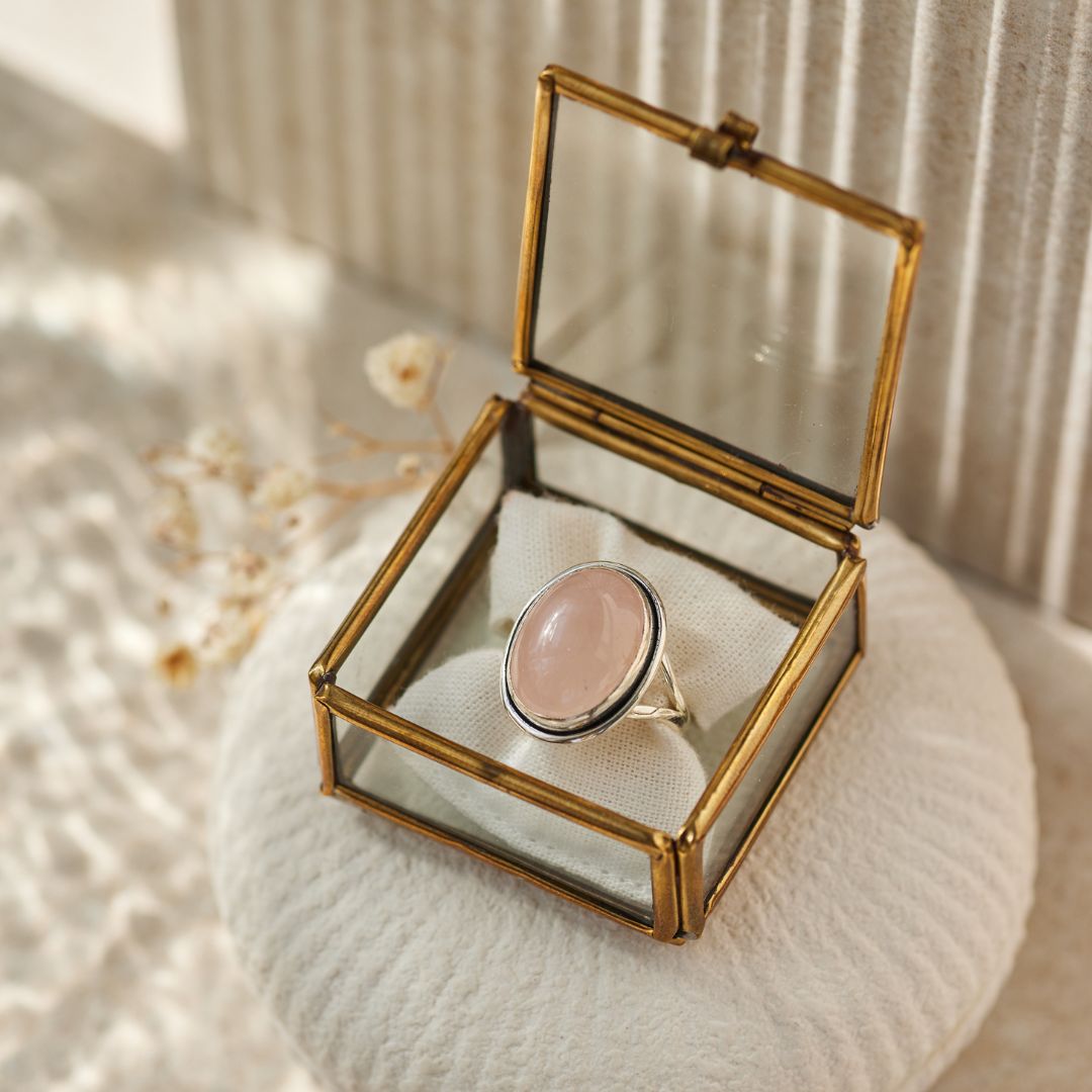 Aylin Rosenquarz Ring Silber