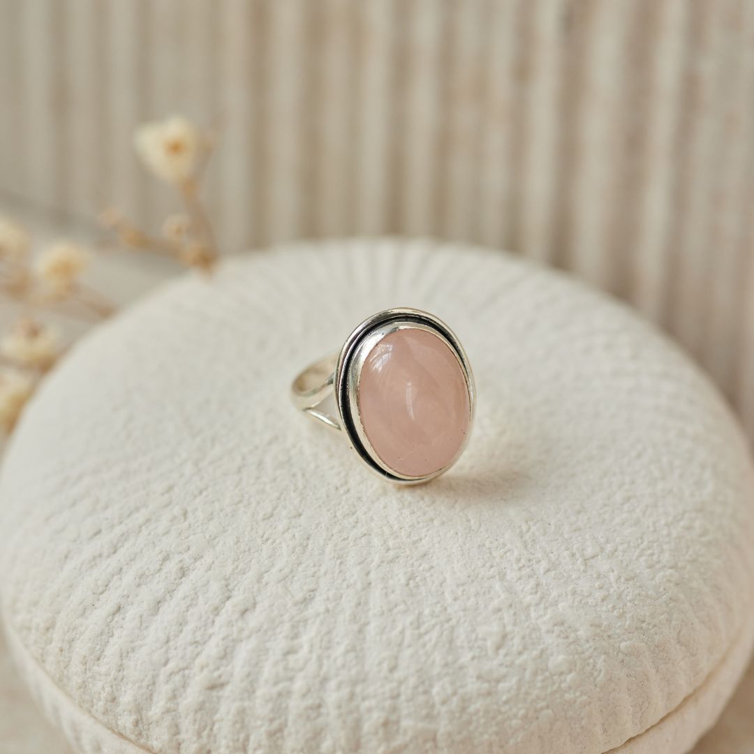 Aylin Rosenquarz Ring Silber
