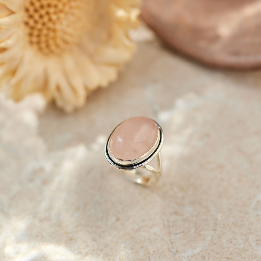 Aylin Rosenquarz Ring Silber