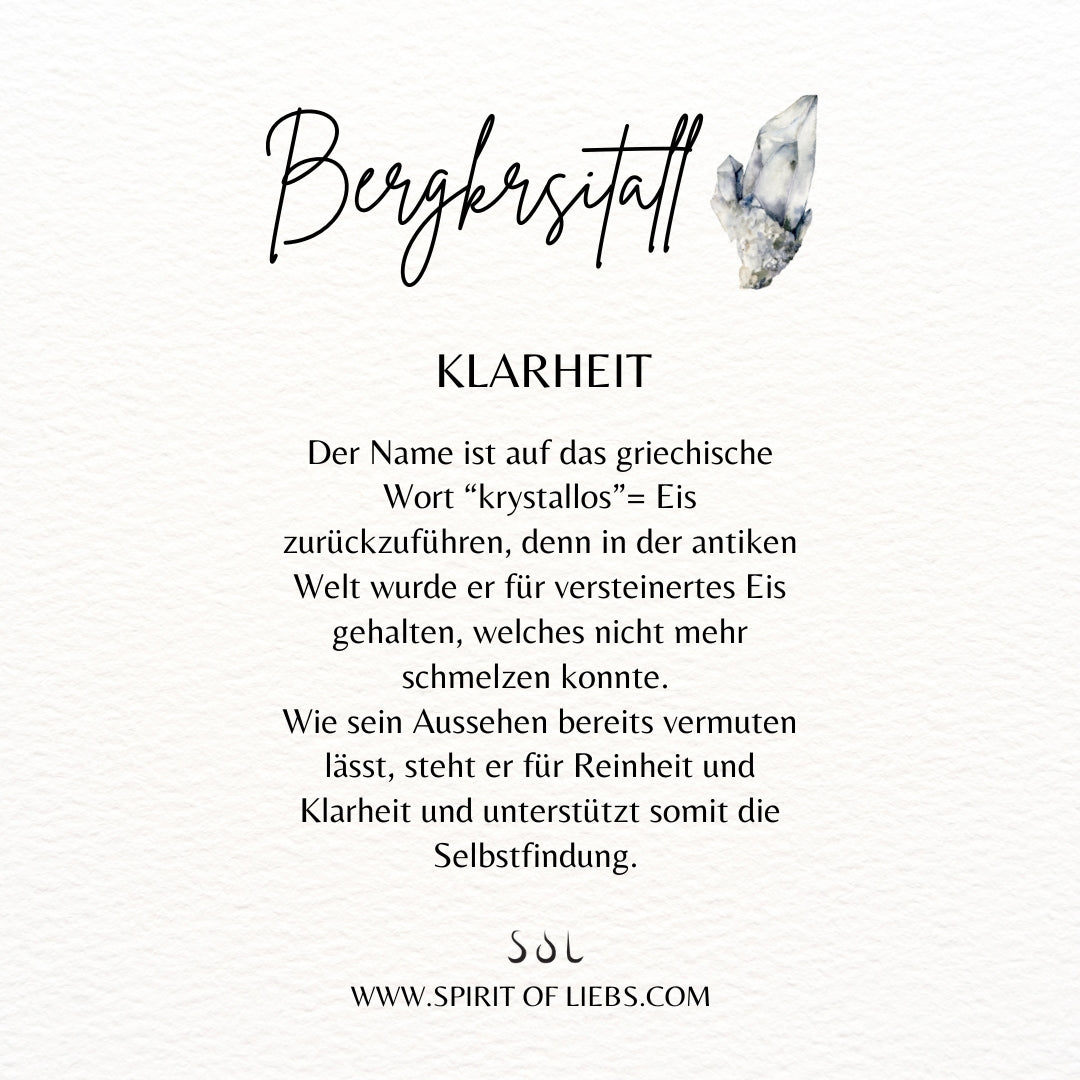 Wassermann Bergkristall Ohrstecker Golden