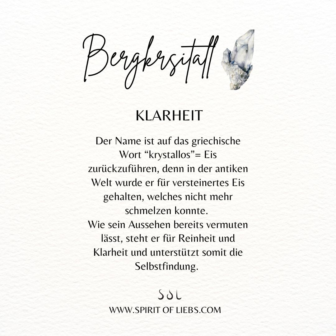 Soul Kristallspitze Bergkristall Charm Silber - Spirit of Liebs