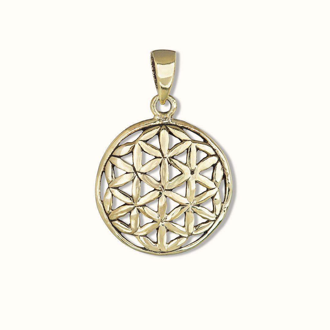 Blume des Lebens Charm Golden