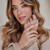 Una Peridot Ring Silber Set