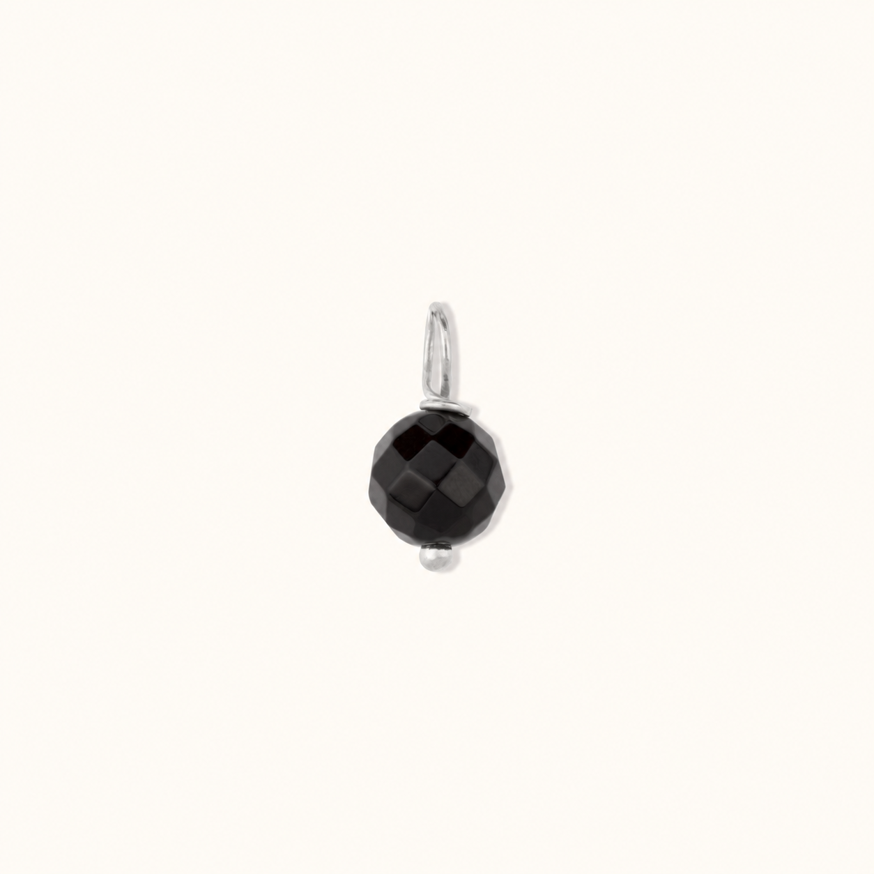 Cosmic Dot Onyx Charm Silber