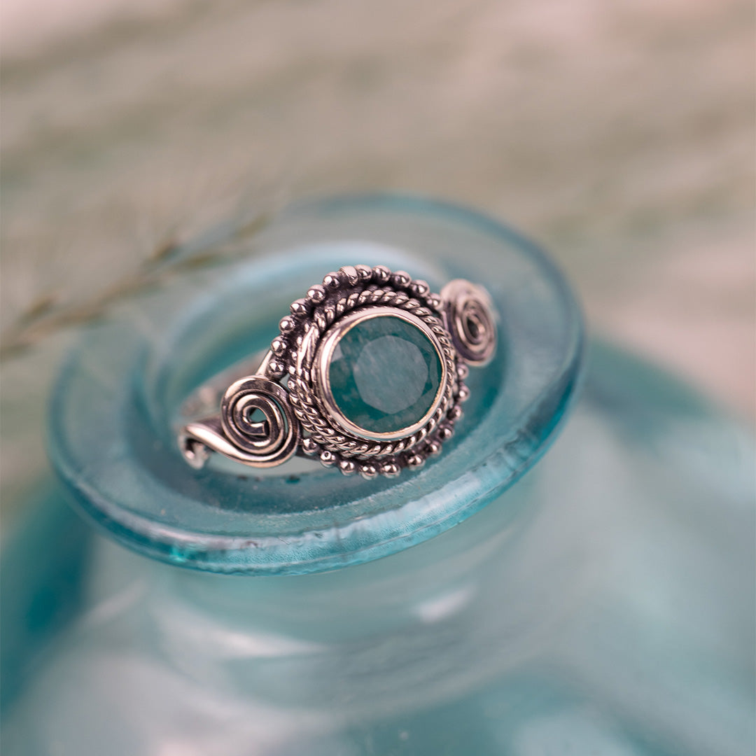 Dara Amazonit Ring Silber - Spirit of Liebs
