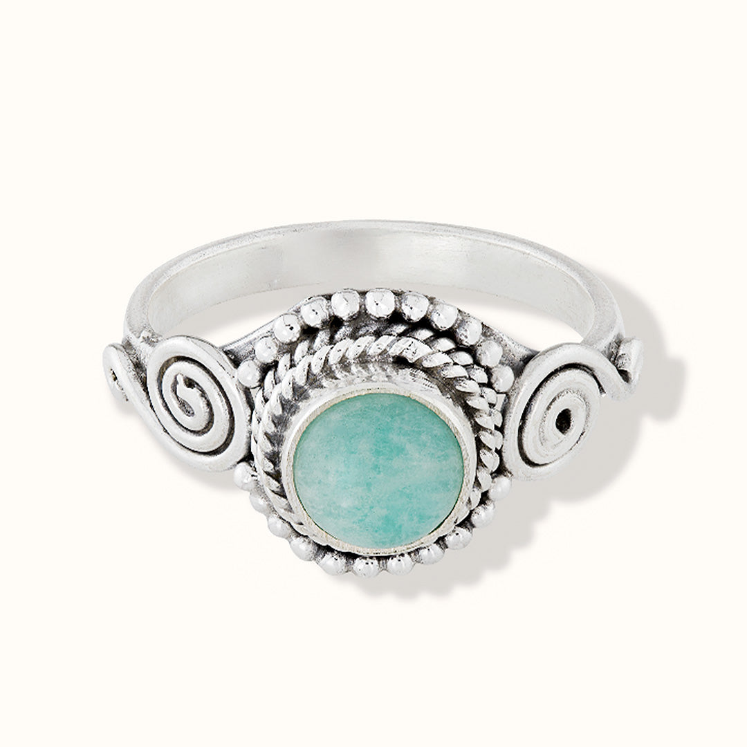 Dara Amazonit Ring Silber