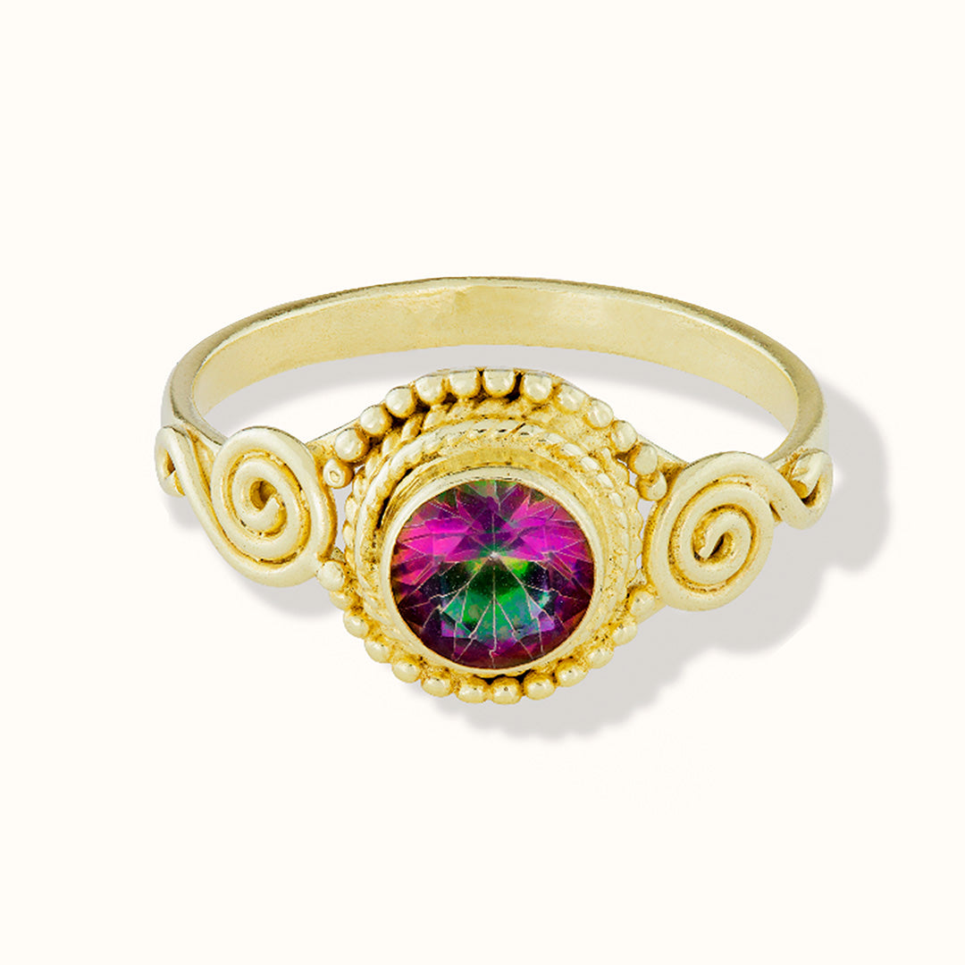 Dara Aura-Quarz Ring Golden