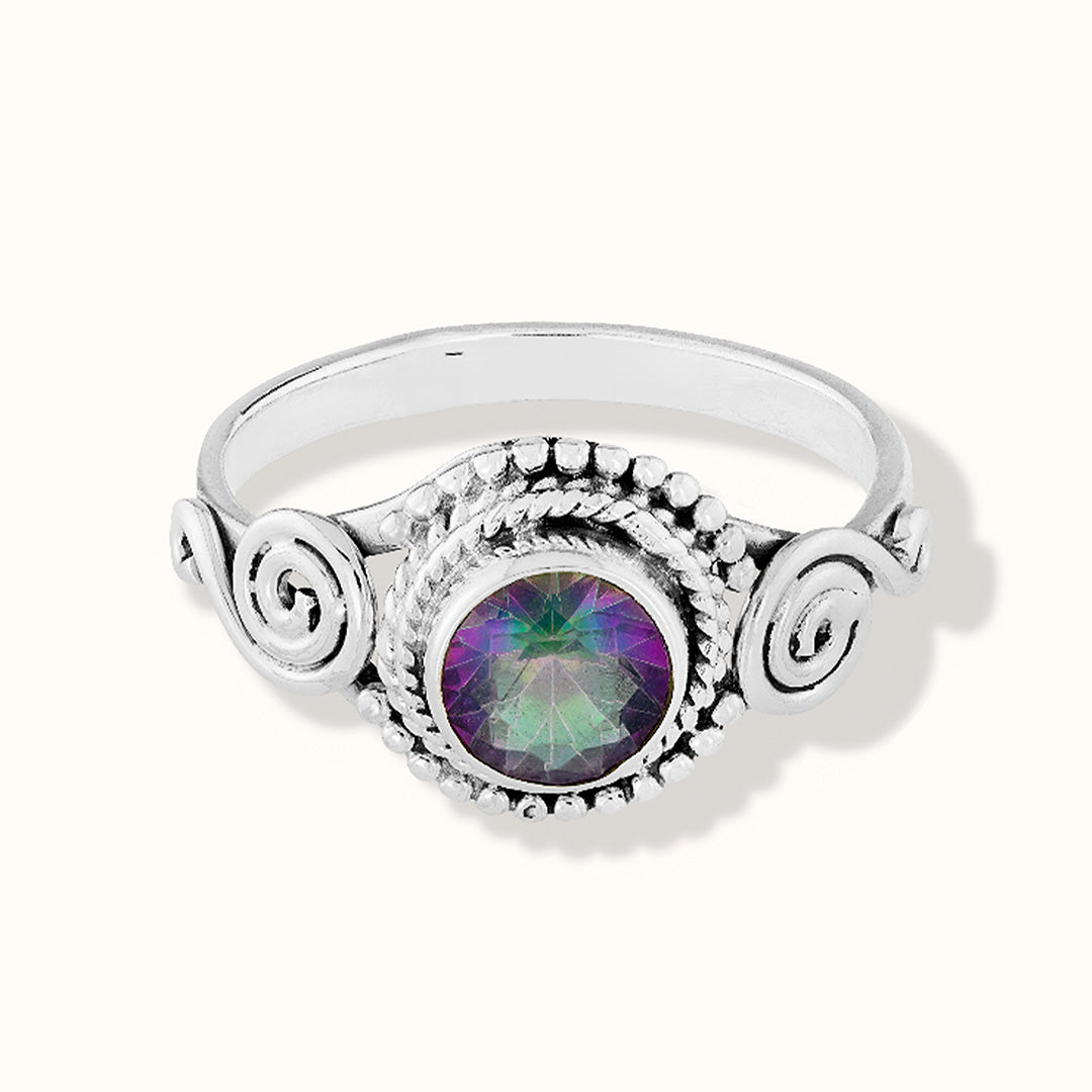 Dara Aura-Quarz Ring Silber