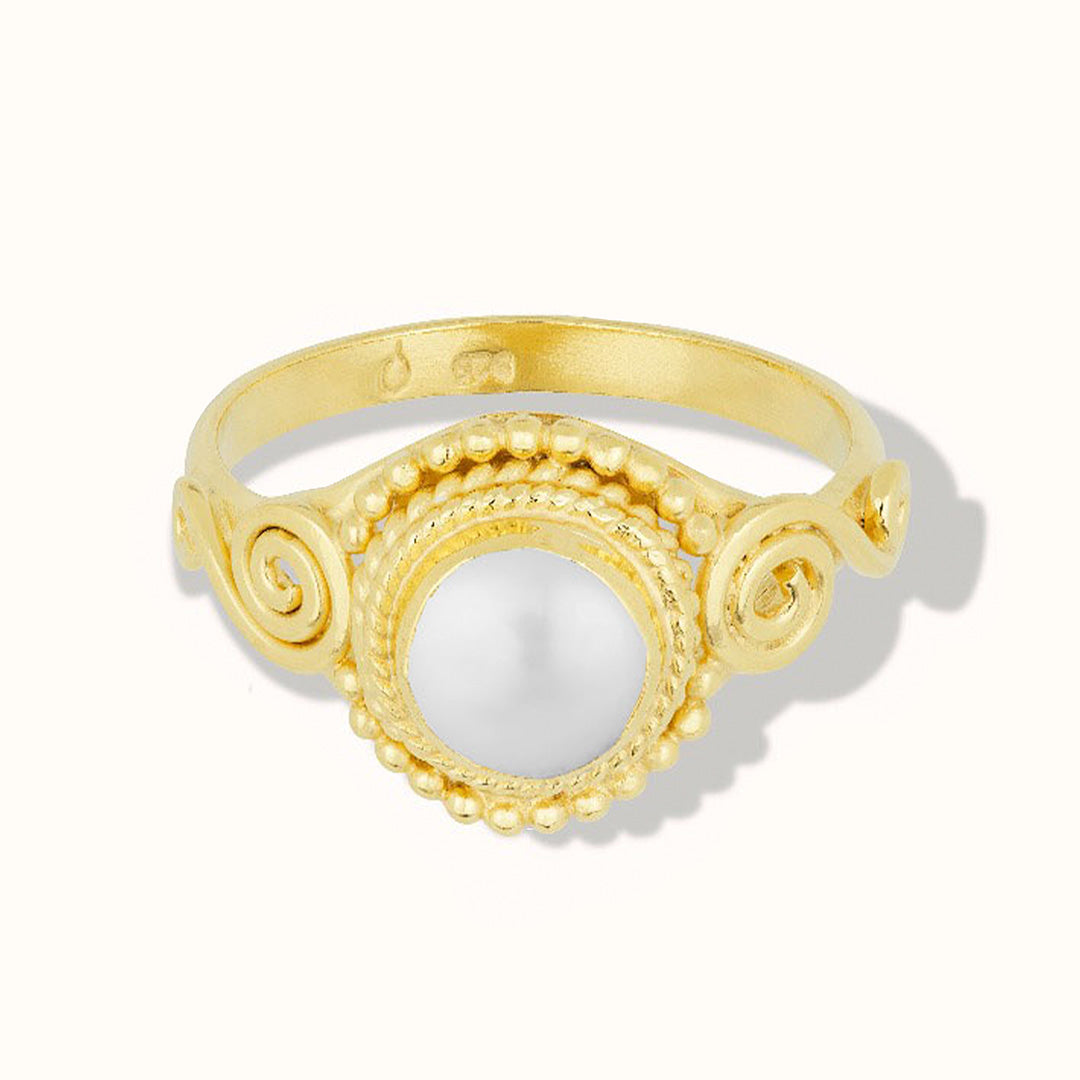 Dara Süßwasserperle Ring Golden