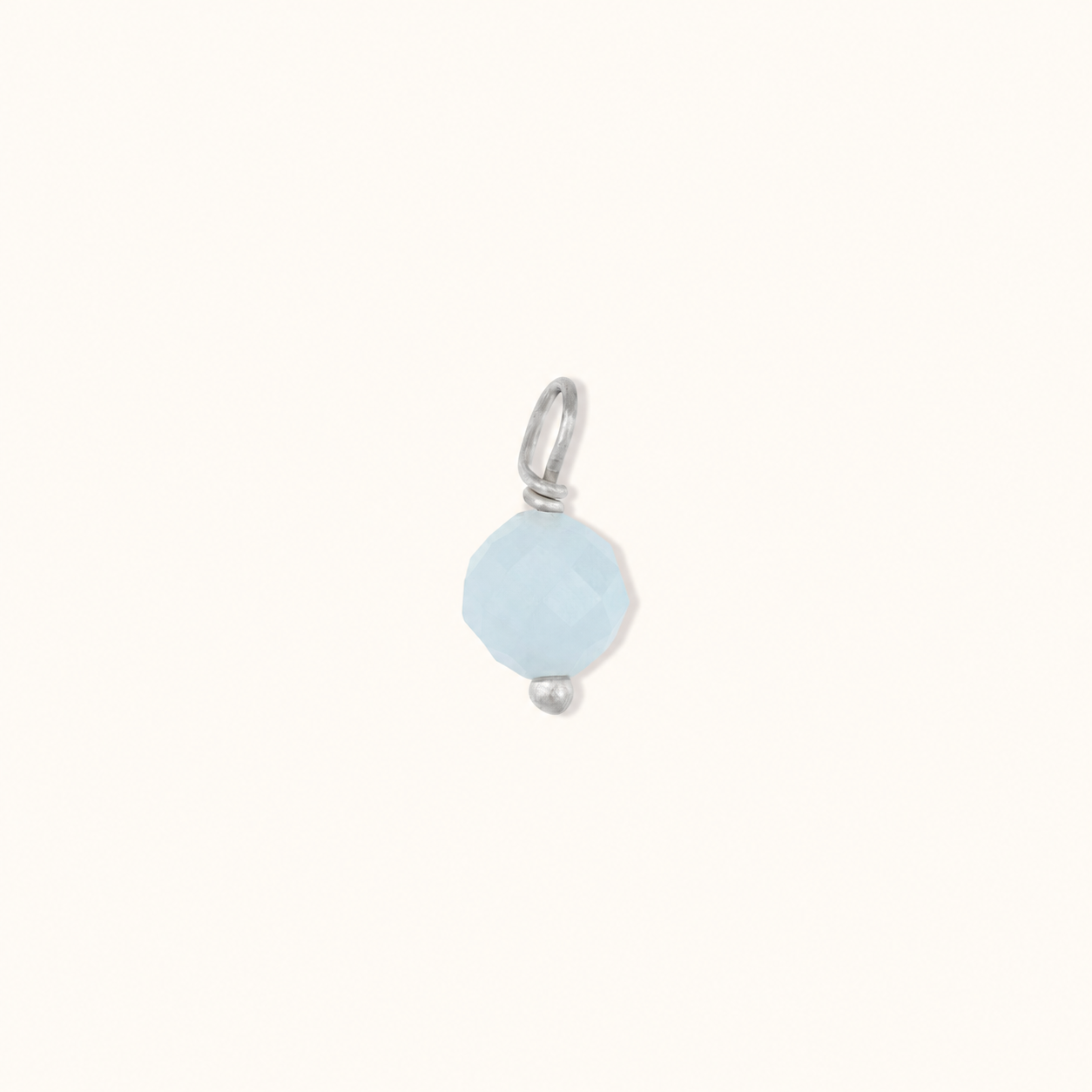 Cosmic Dot Aquamarin Charm Silber