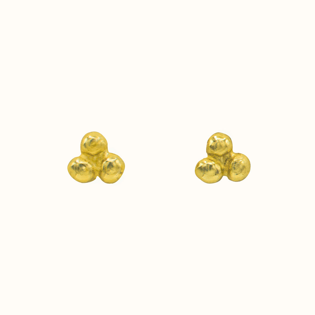 Dreidots Ohrstecker Golden