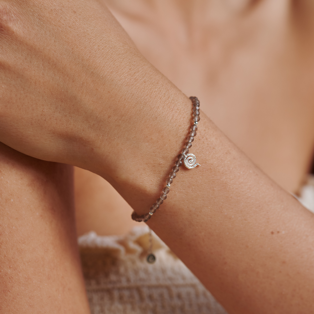 "Echoes of the Universe" Rauchquarz Armband Silber