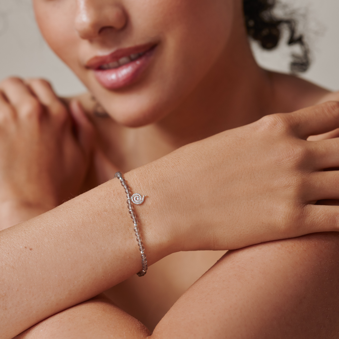 "Echoes of the Universe" Rauchquarz Armband Silber