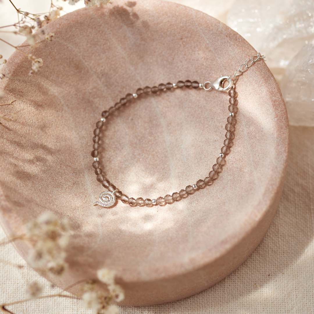 "Echoes of the Universe" Rauchquarz Armband Silber
