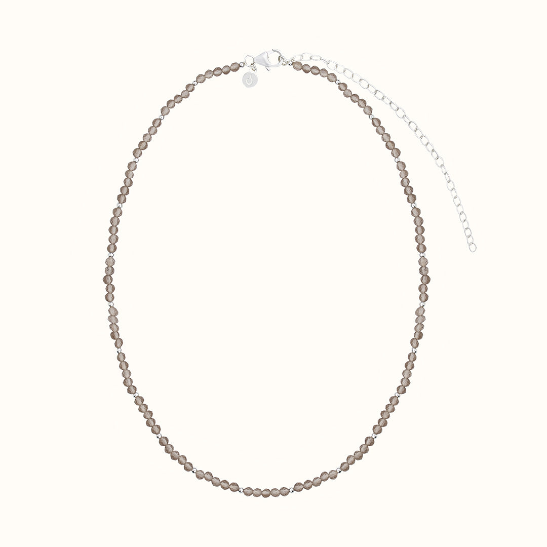 "Echoes of the Universe" Rauchquarz Kette Silber
