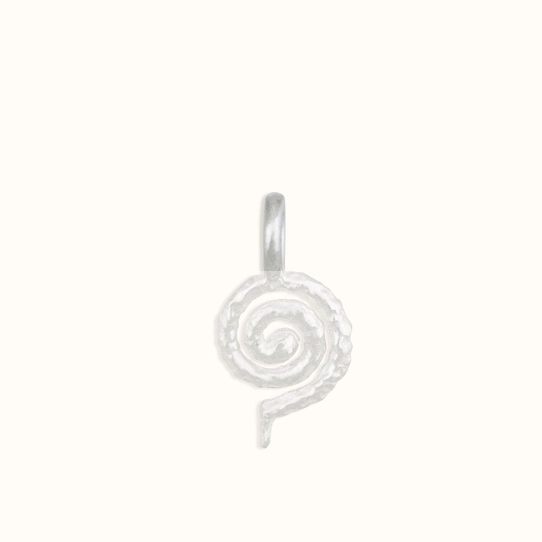 "Echoes of the Universe" Spiral Charm Silber