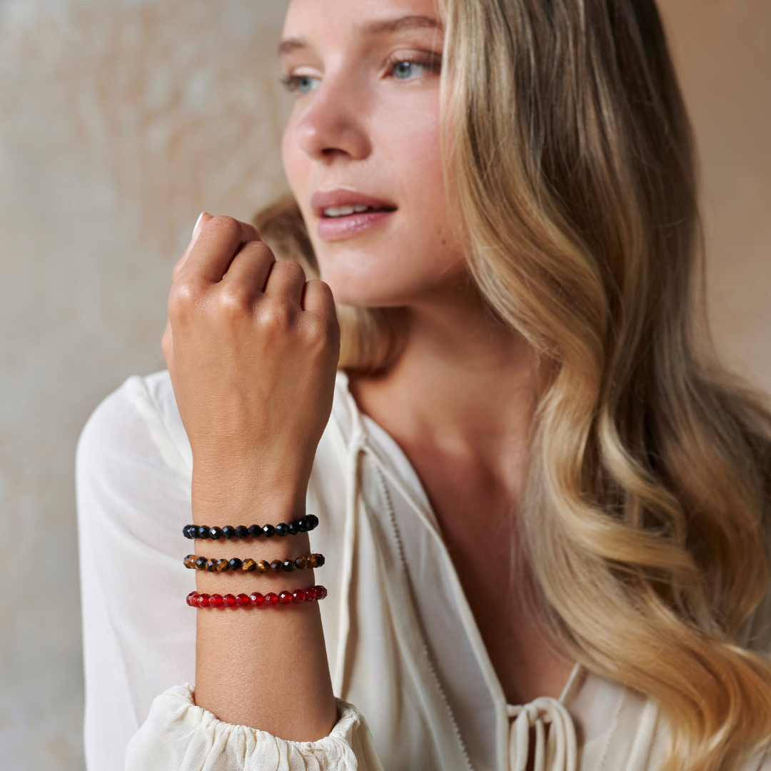 ENERGIZE Set Karneol, Tigerauge, Onyx