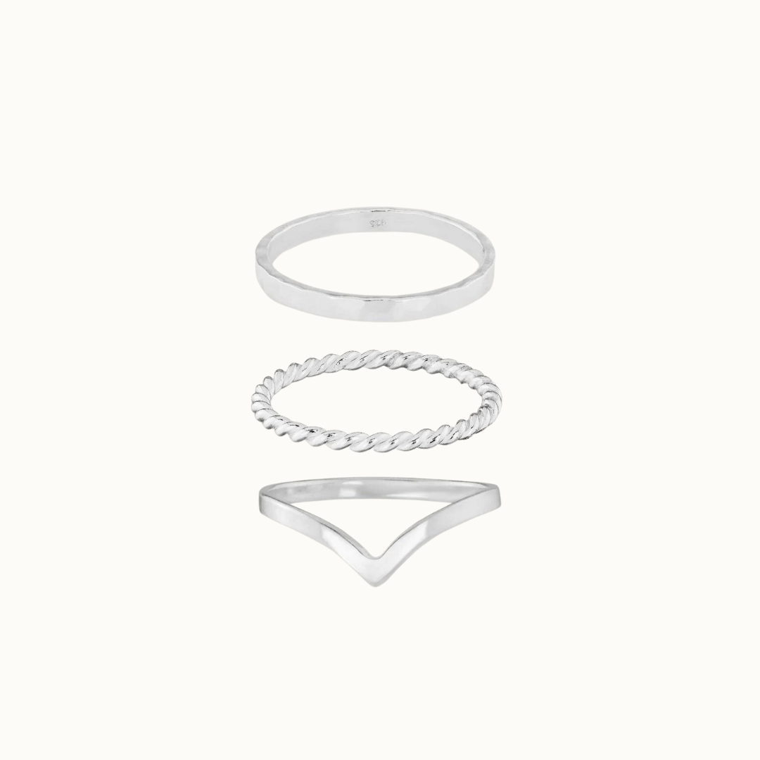 Everyday Stacking Silber Set - Spirit of Liebs