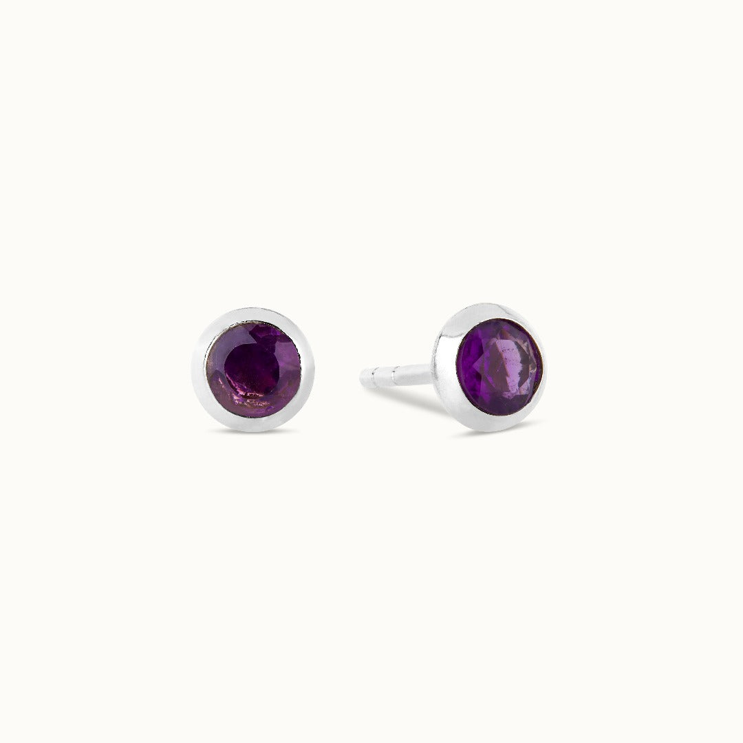 Fische Amethyst Ohrstecker Silber