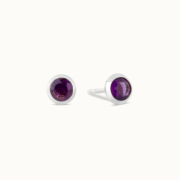 Fische Amethyst Ohrstecker Silber
