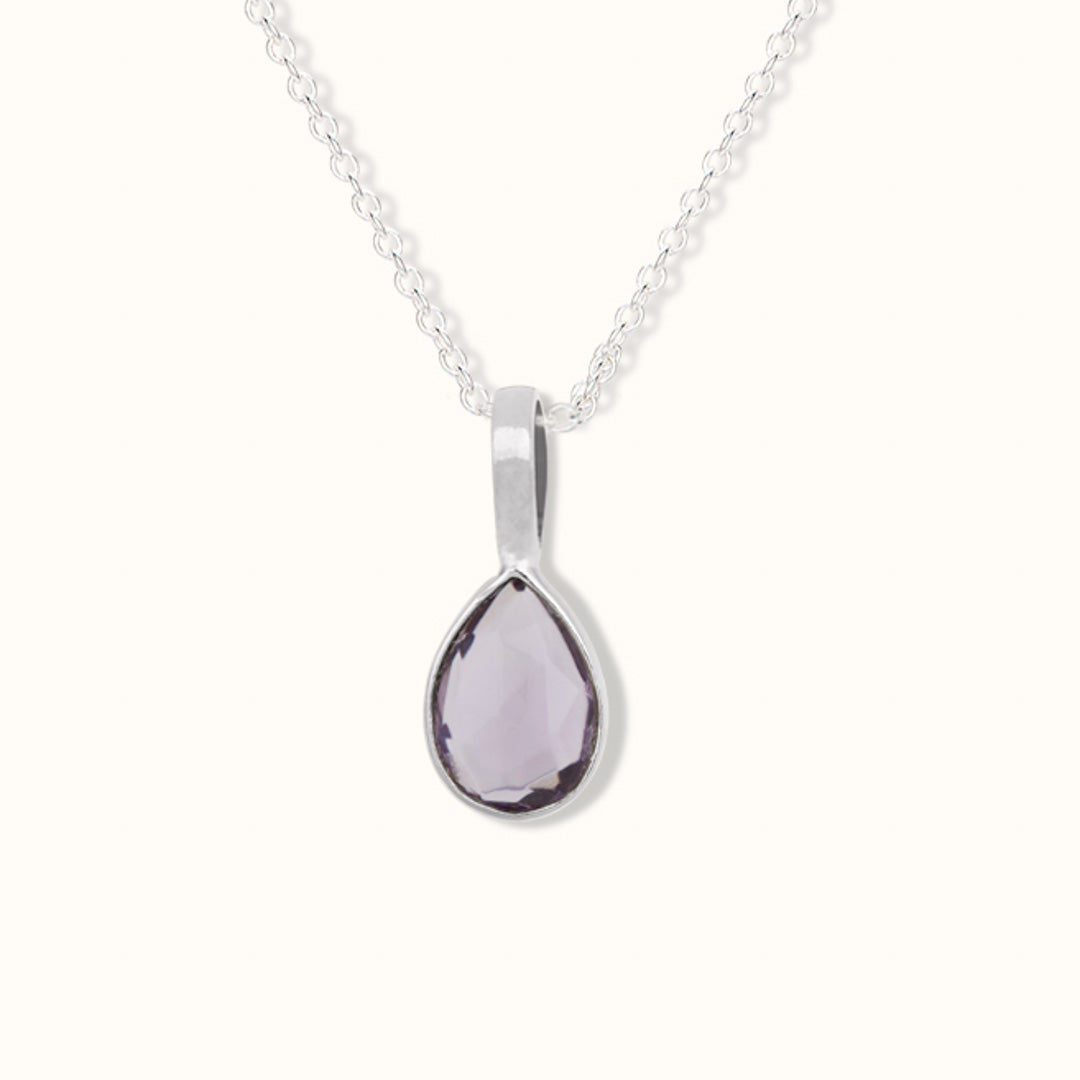 Fische Amethyst Charm Silber