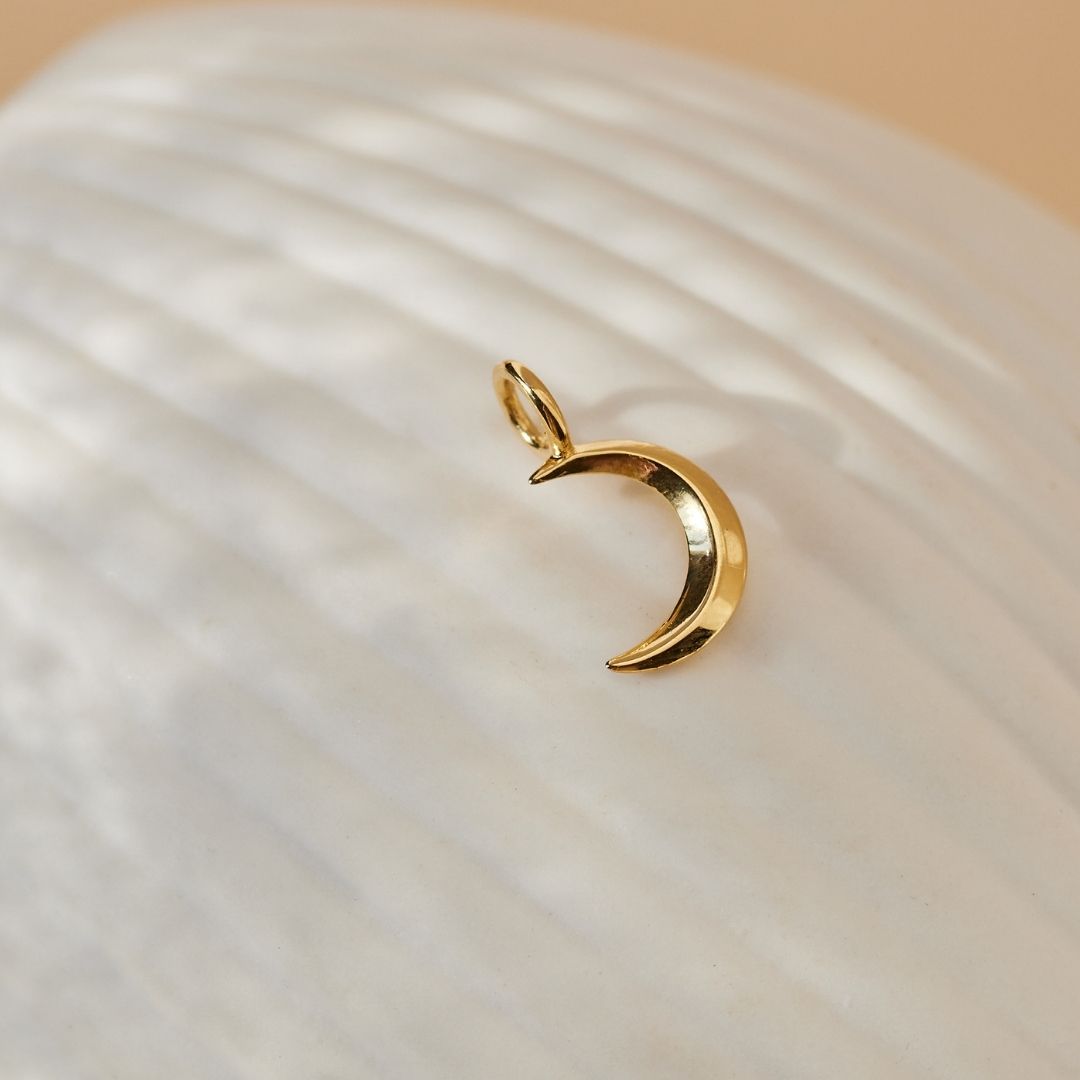 "Fly me to the moon" Mond Charm Golden
