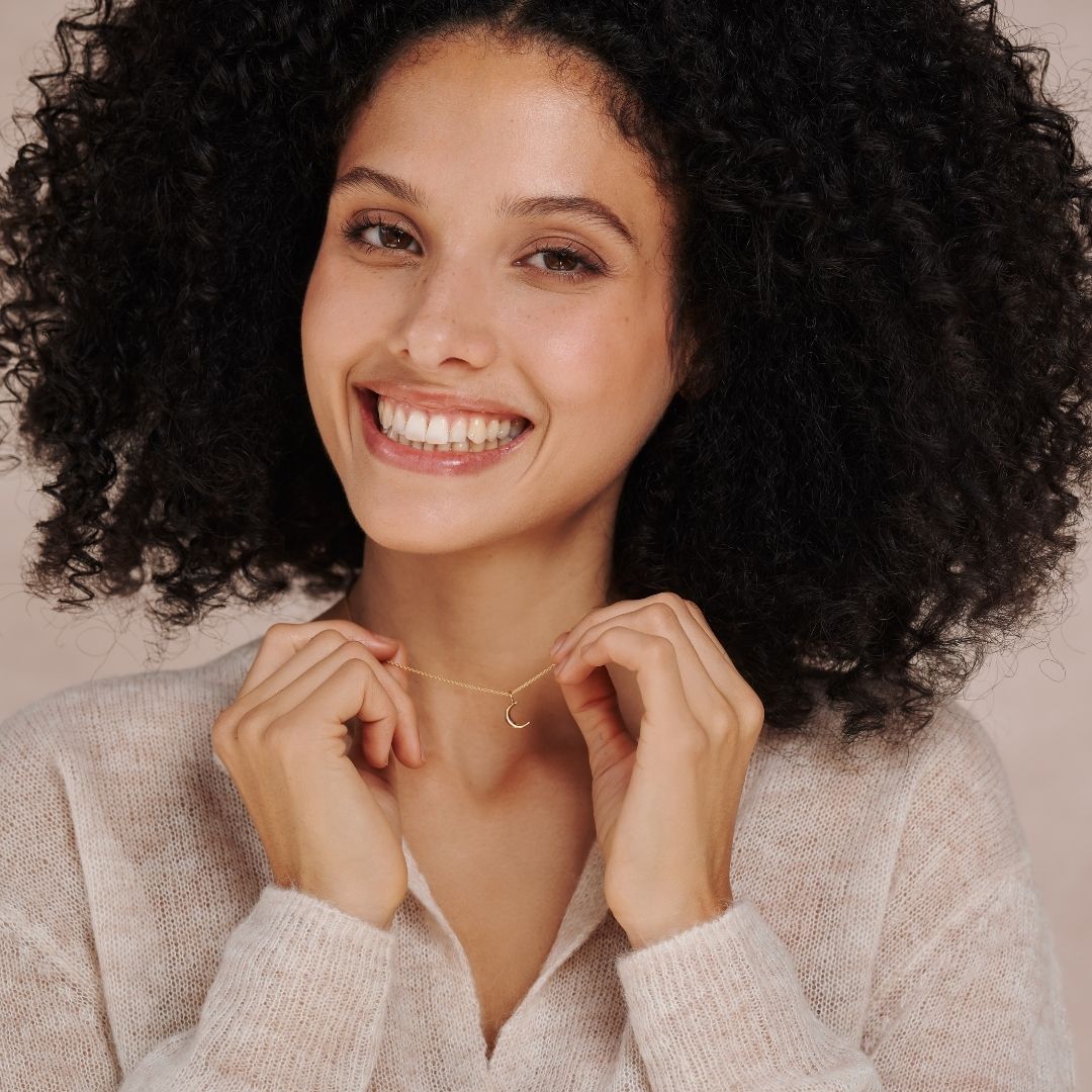 "Fly me to the moon" Mond Charm Golden