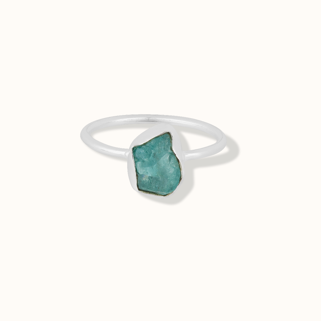 Gaia Apatit Ring Silber - Spirit of Liebs