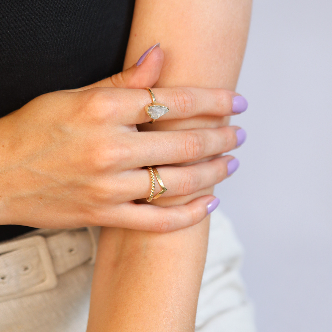 Gaia Mondstein Ring Golden - Spirit of Liebs