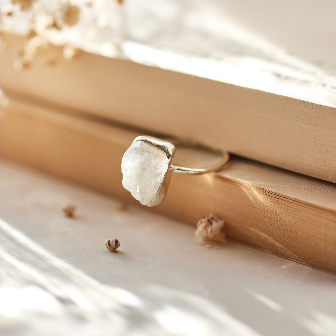 Gaia Mondstein Ring Silber