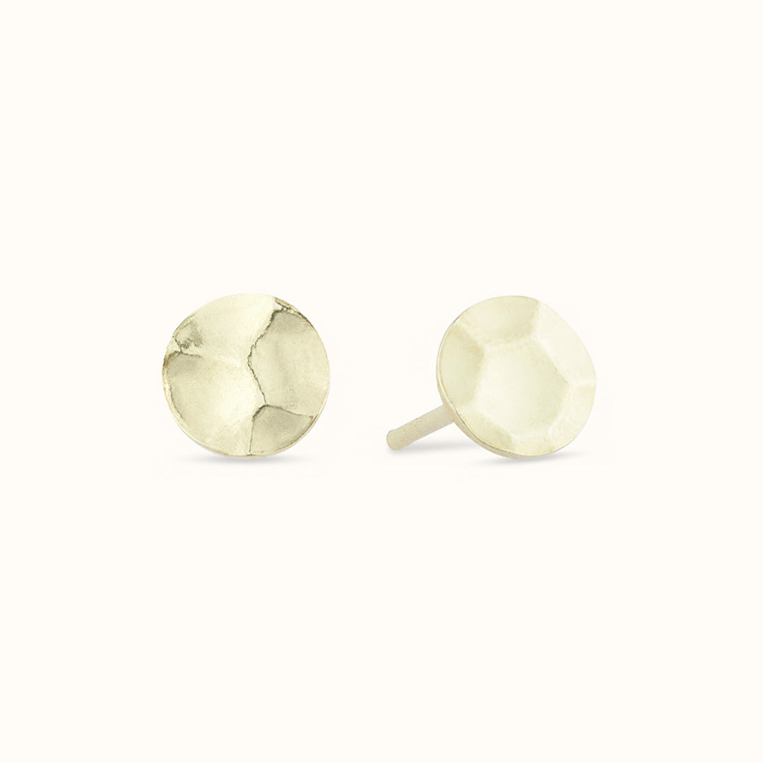 Hammered Ohrstecker Golden