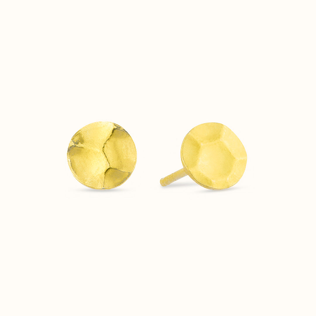Hammered Ohrstecker Golden