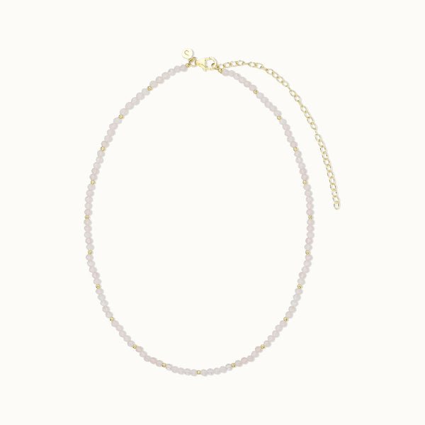 "I am loved" Rosenquarz Kette Golden - Spirit of Liebs