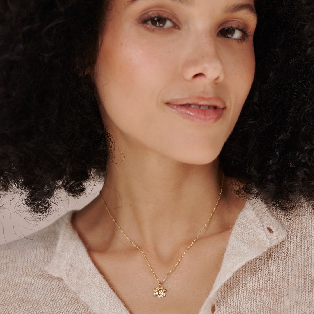 "I can and I will" Lotus Charm Golden
