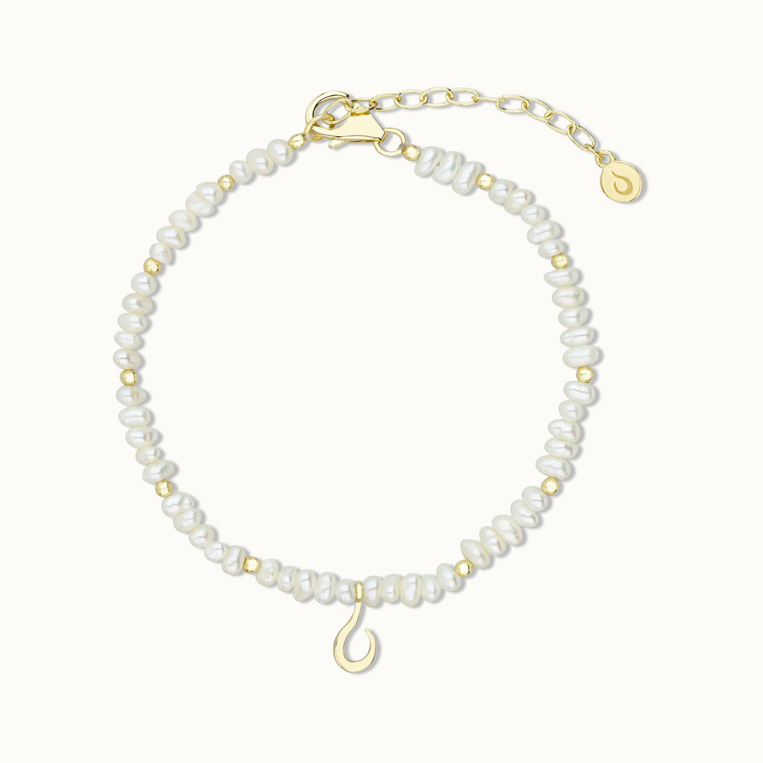 "I feel alive" Perlen Armband Golden