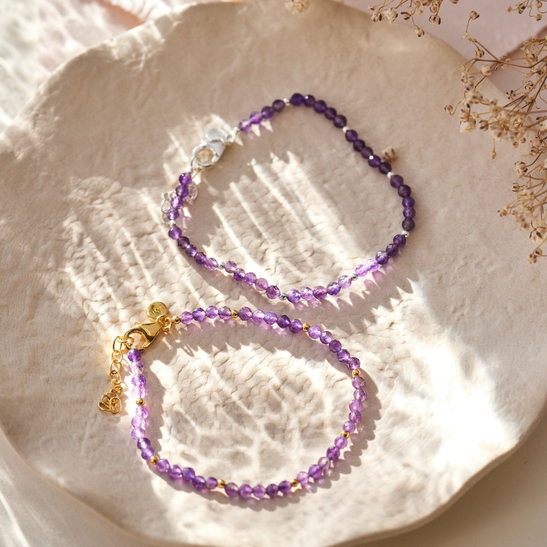 "Own Your Light" Amethyst Armband Silber (Weltfrauentag Limited Edition)