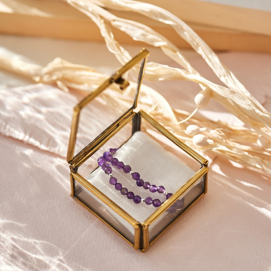 "Own Your Light" Amethyst Armband Silber (Weltfrauentag Limited Edition)