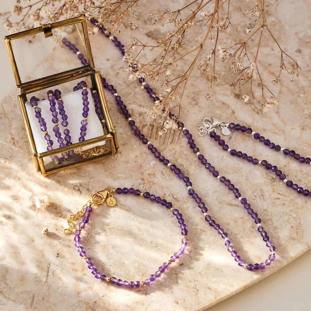 "Own Your Light" Amethyst Kette Silber (Weltfrauentag Limited Edition)