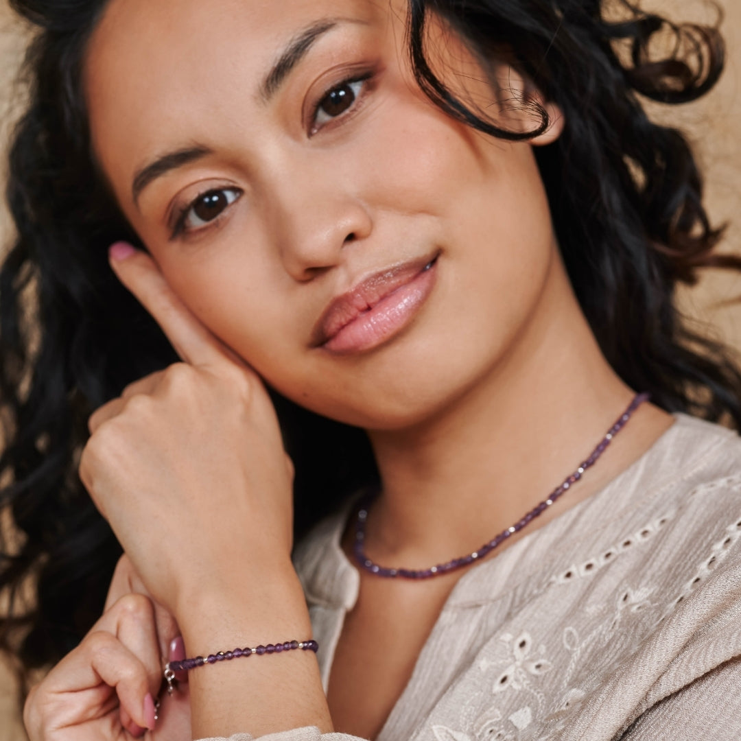 "Own Your Light" Amethyst Kette Silber (Weltfrauentag Limited Edition)
