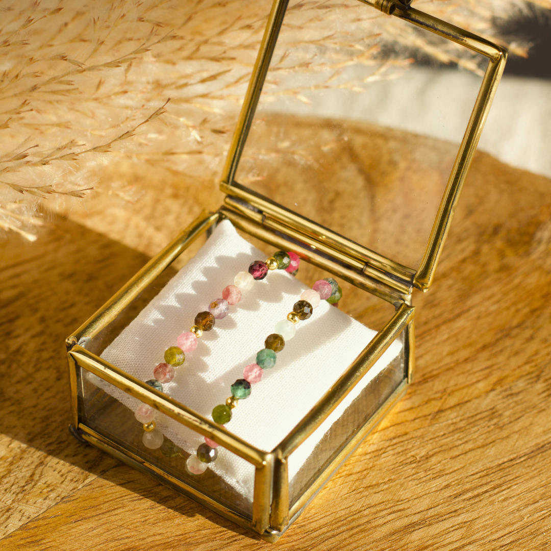 "I feel grounded" Turmalin Armband Golden (Limited Edition)