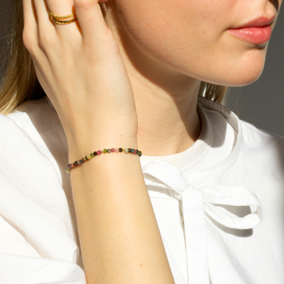 "I feel grounded" Turmalin Armband Golden (Limited Edition)