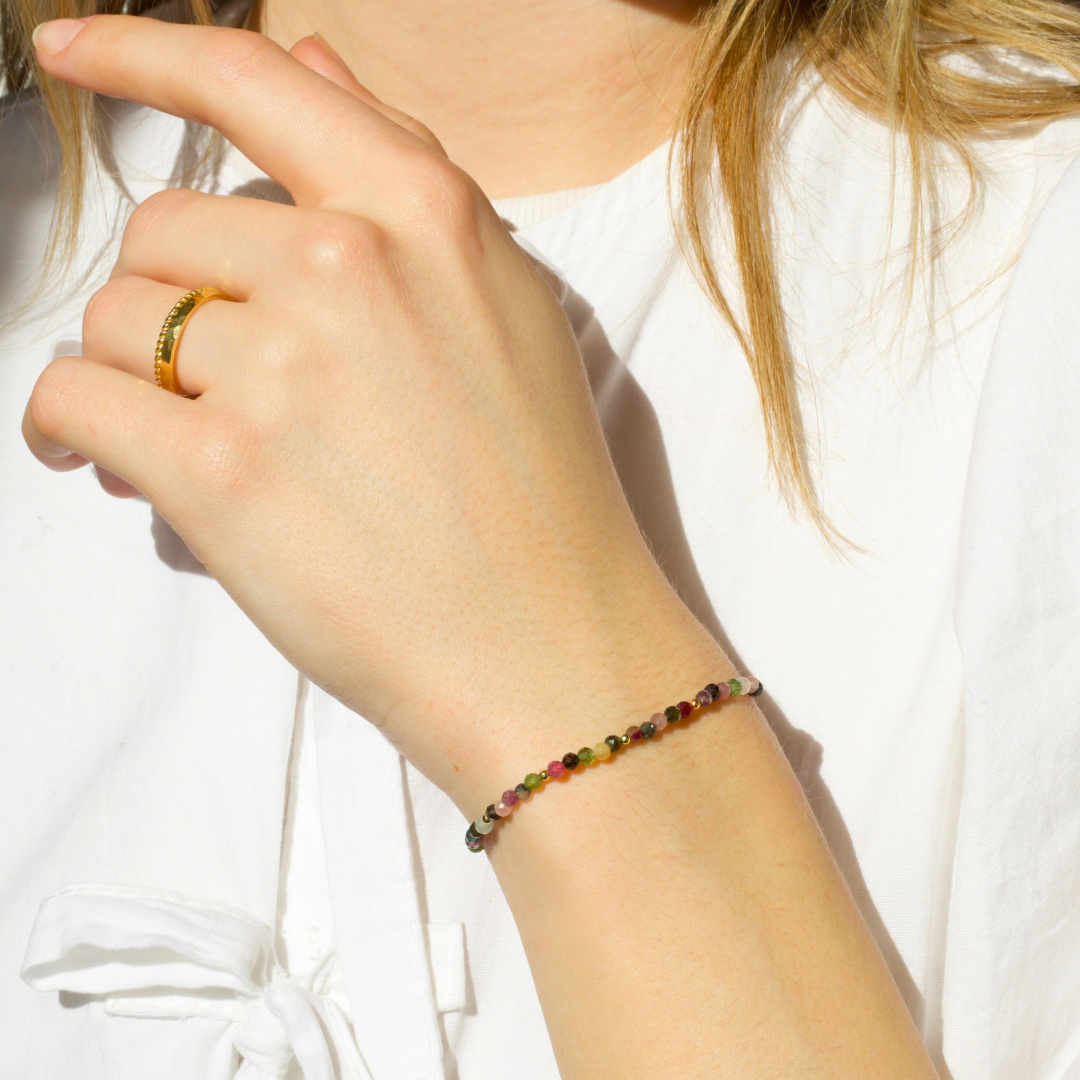 "I feel grounded" Turmalin Armband Golden (Limited Edition)