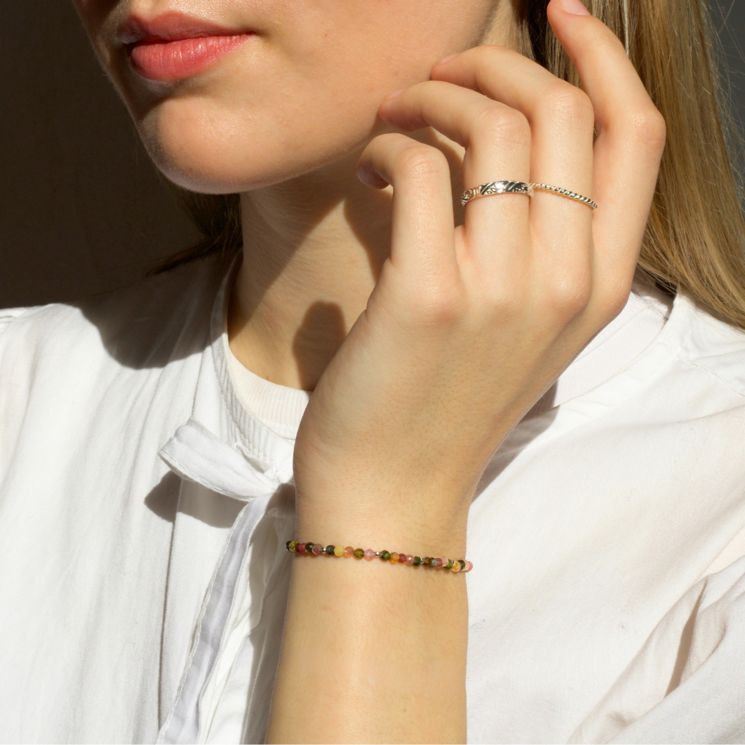 "I feel grounded" Turmalin Armband Silber (Limited Edition)