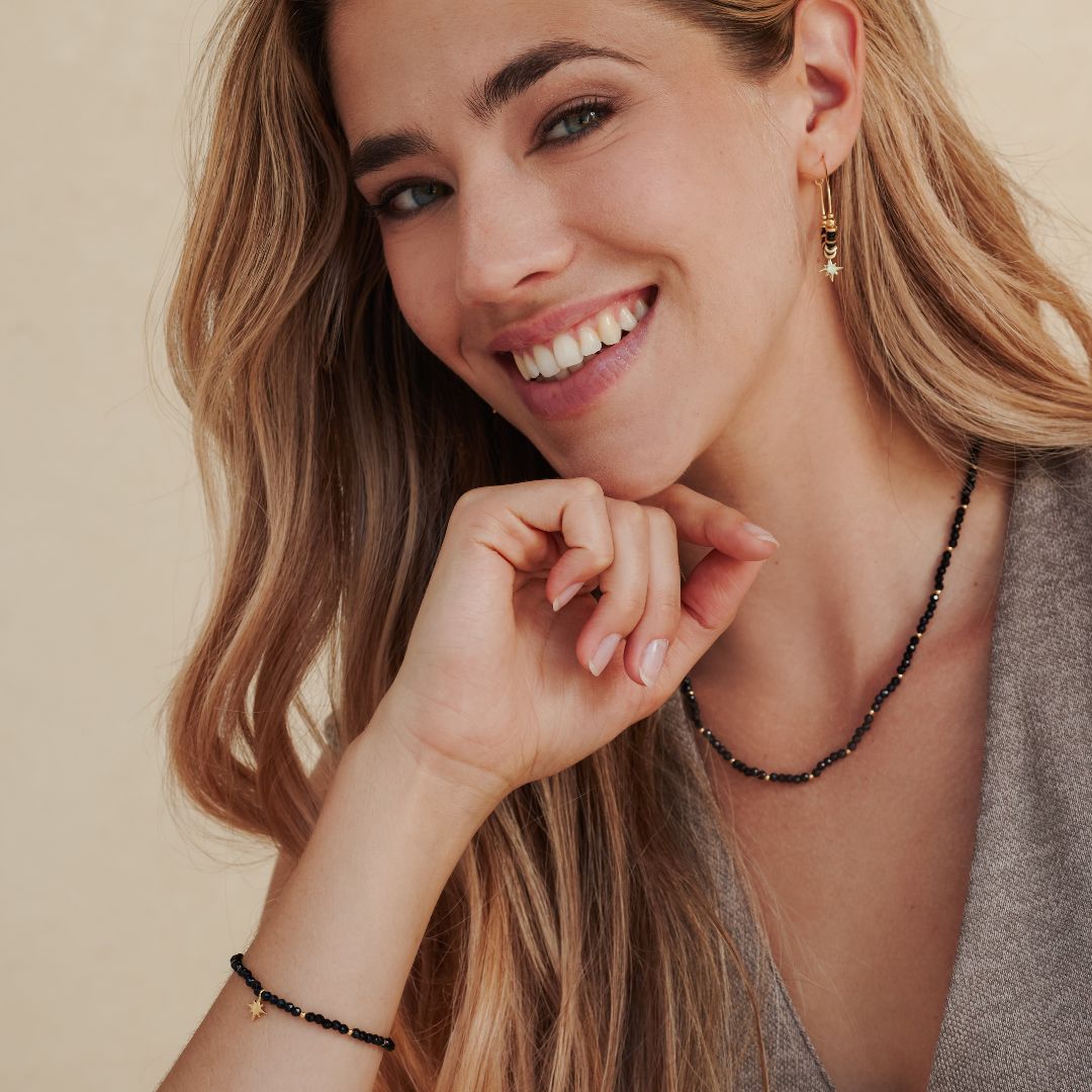 "I feel protected" Onyx Hoops Golden