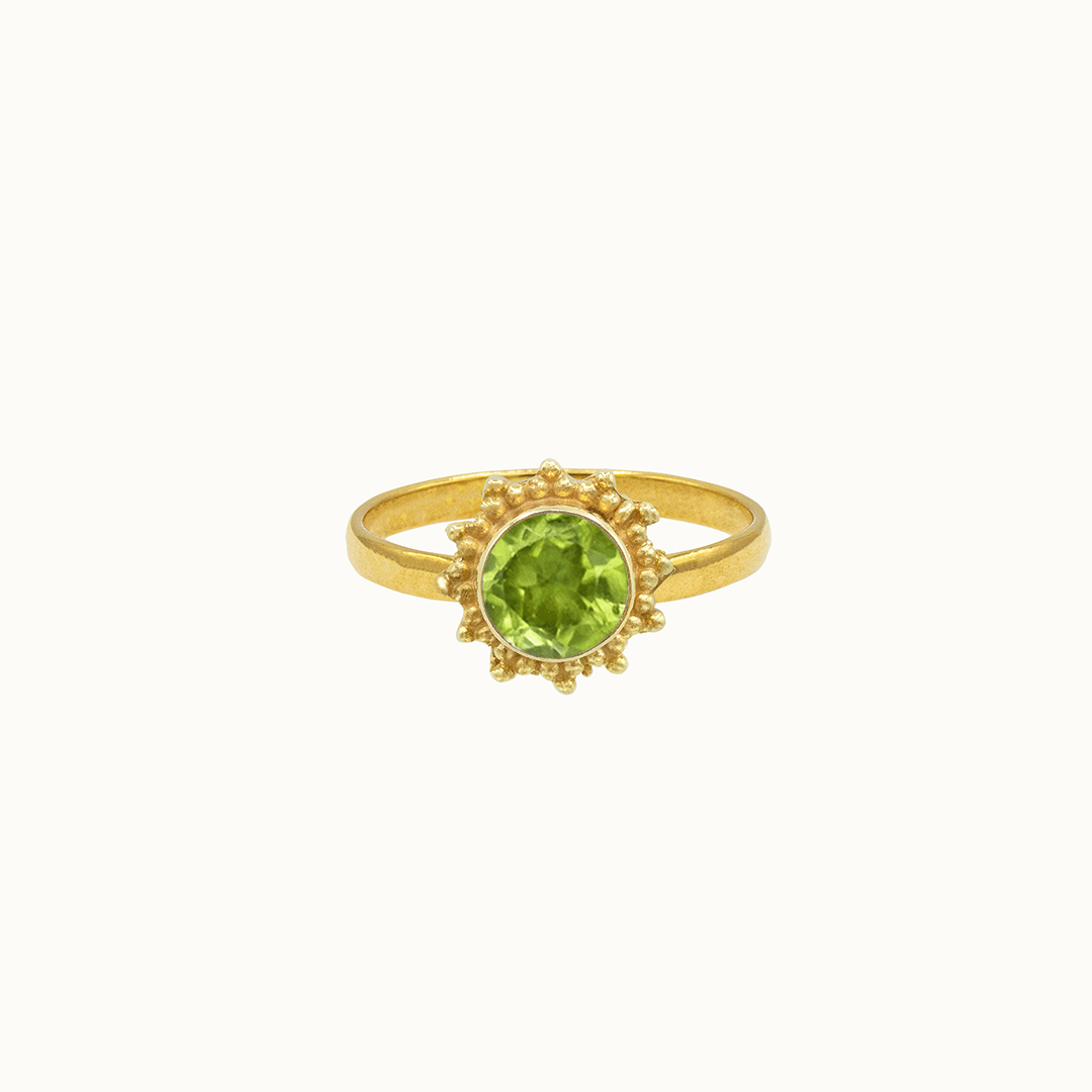 Indische Sonne Peridot Ring Golden - Spirit of Liebs