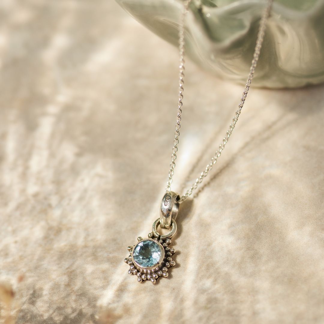 Indische Sonne Topas Charm Silber