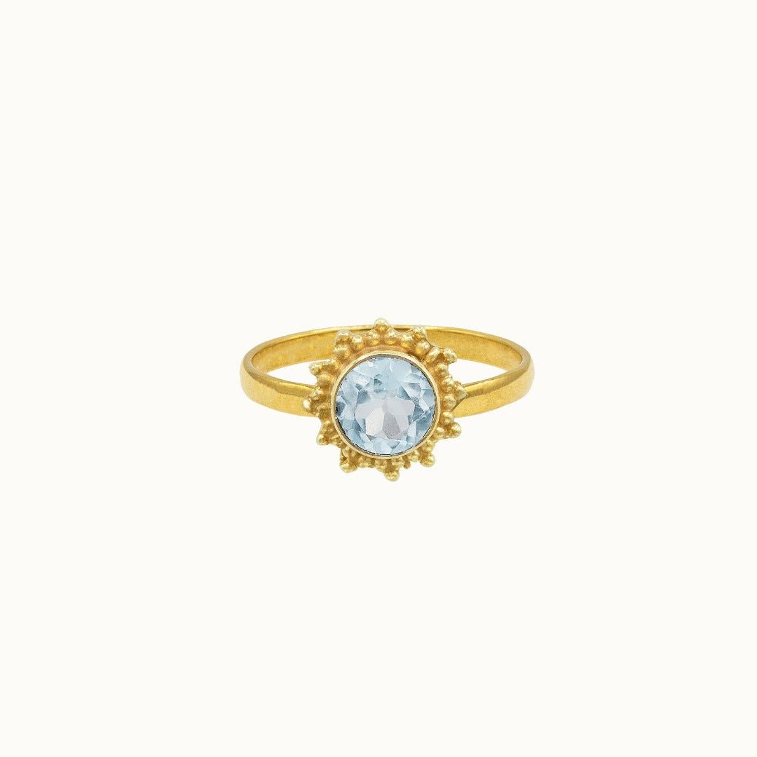 Indische Sonne Topas Ring Golden